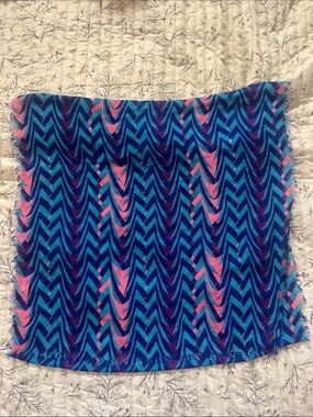 Vibrant Chevron Blue & Pink Women's Scarf